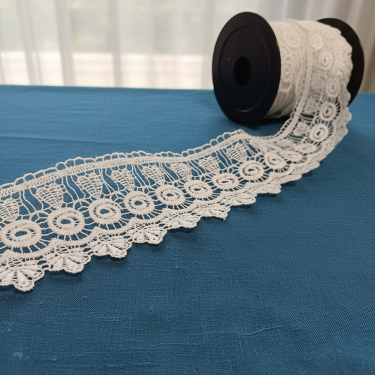 White Poleyster Lace ( Width : 3 Inch SKU: P-79 )