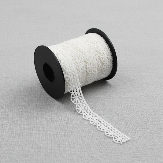 White Polyester Lace ( Width : 0.50 Inch & SKU : P-93 )