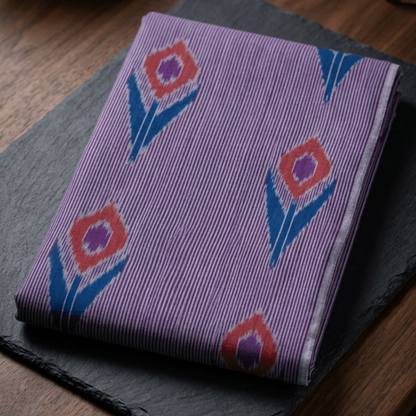 Blue Design Fine Quality Cotton Handloom Ikat Fabric for Dress Material