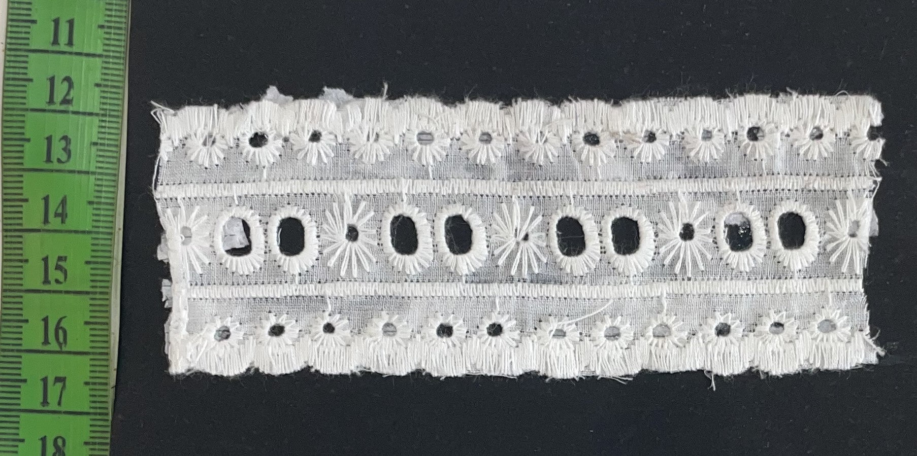 White Cotton Dyeable Schiffli Lace (Sku: S-10)