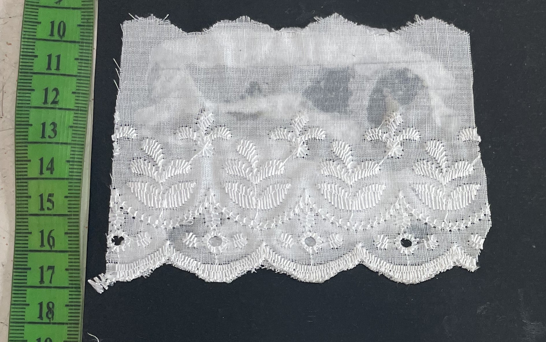 White Cotton Dyeable Schiffli Lace (Sku: S-103)