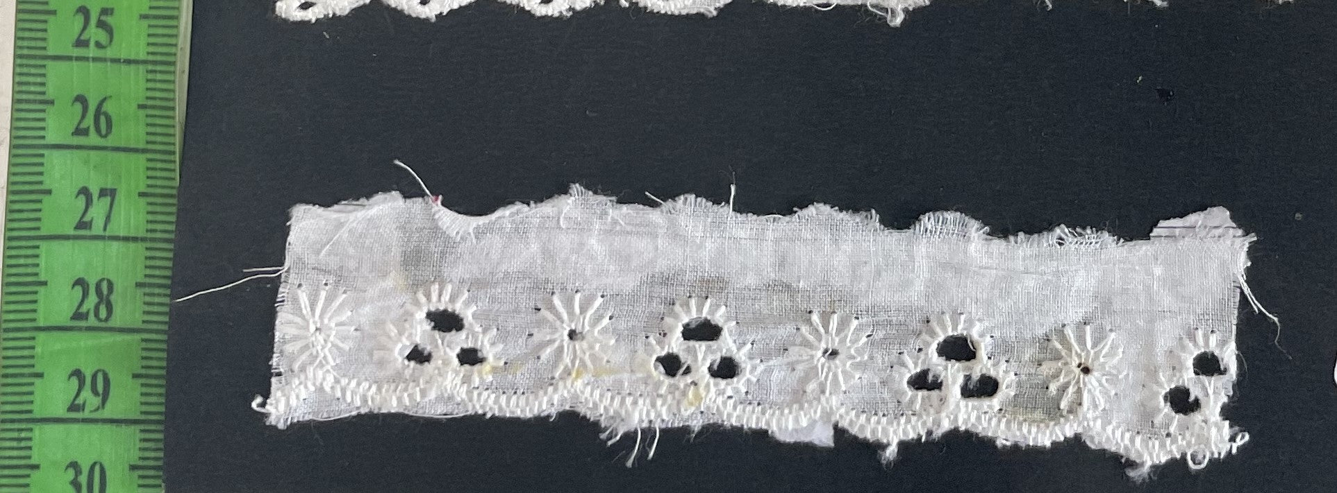 White Cotton Dyeable Schiffli Lace (Sku: S-114)