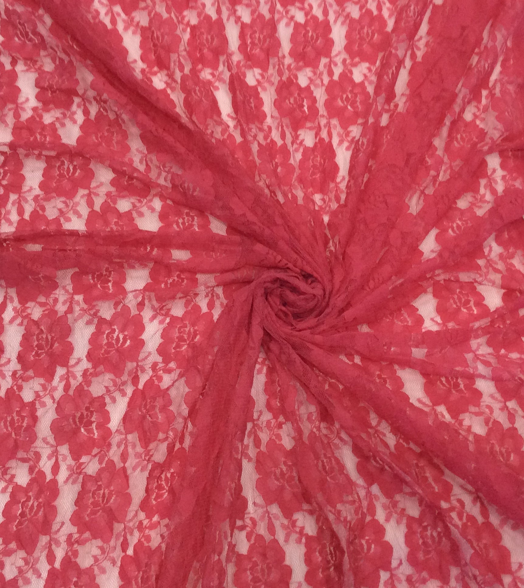 Red Nylon Net Dyed & Dyeable (Sku: S-115)