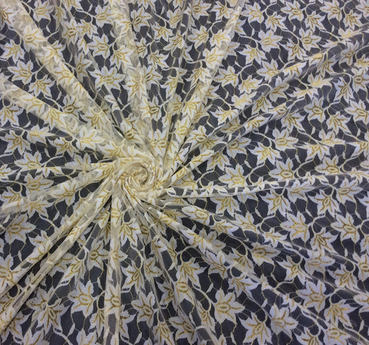White Nylon Net Dyed & Dyeable (Sku: S-124)