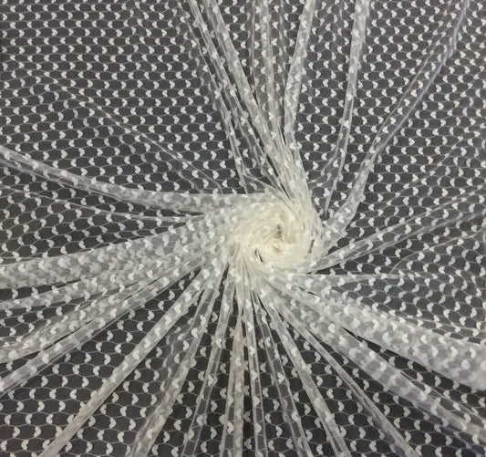 White Nylon Net Dyed & Dyeable (Sku: S-137)