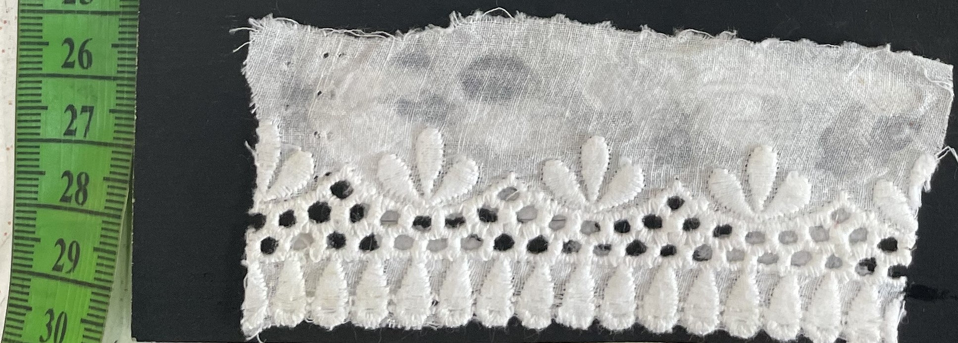 White Cotton Dyeable Schiffli Lace (Sku: S-14)