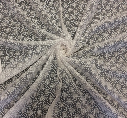White Nylon Net Dyed & Dyeable (Sku: S-146)