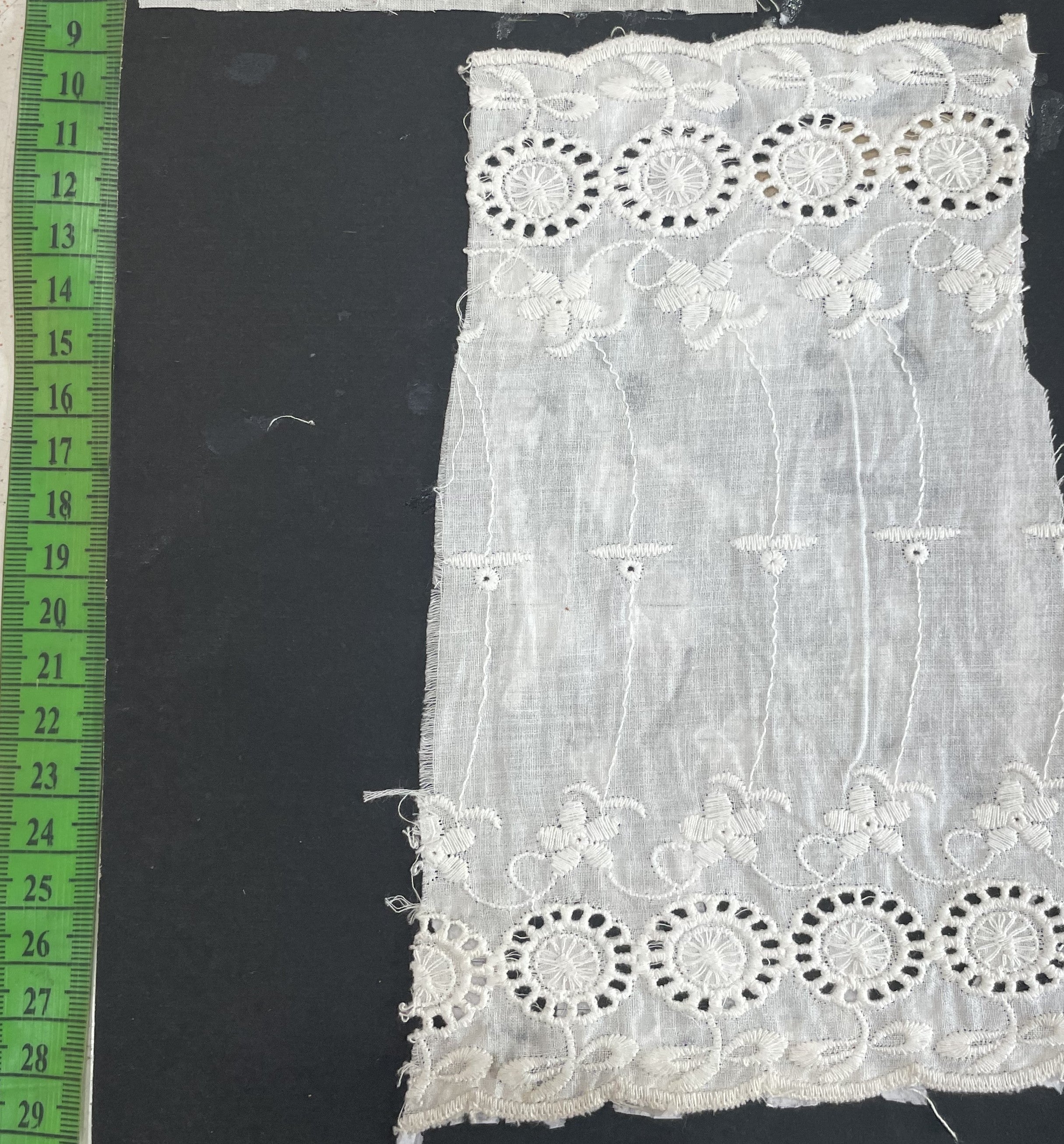 White Cotton Dyeable Schiffli Lace (Sku: S-23)