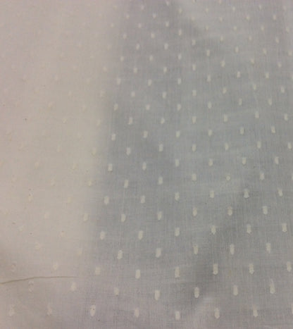 Greige Natural Swiss Dot Cotton Dyeable