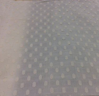 Greige Natural Swiss Dot Cotton Dyeable (Sku: S-24)
