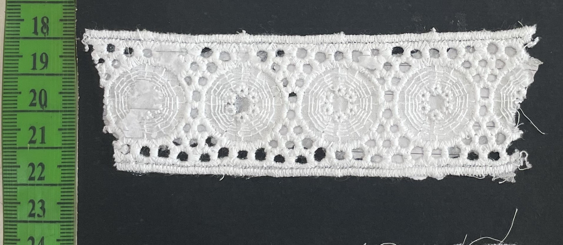 White Cotton Dyeable Schiffli Lace (Sku: S-3)