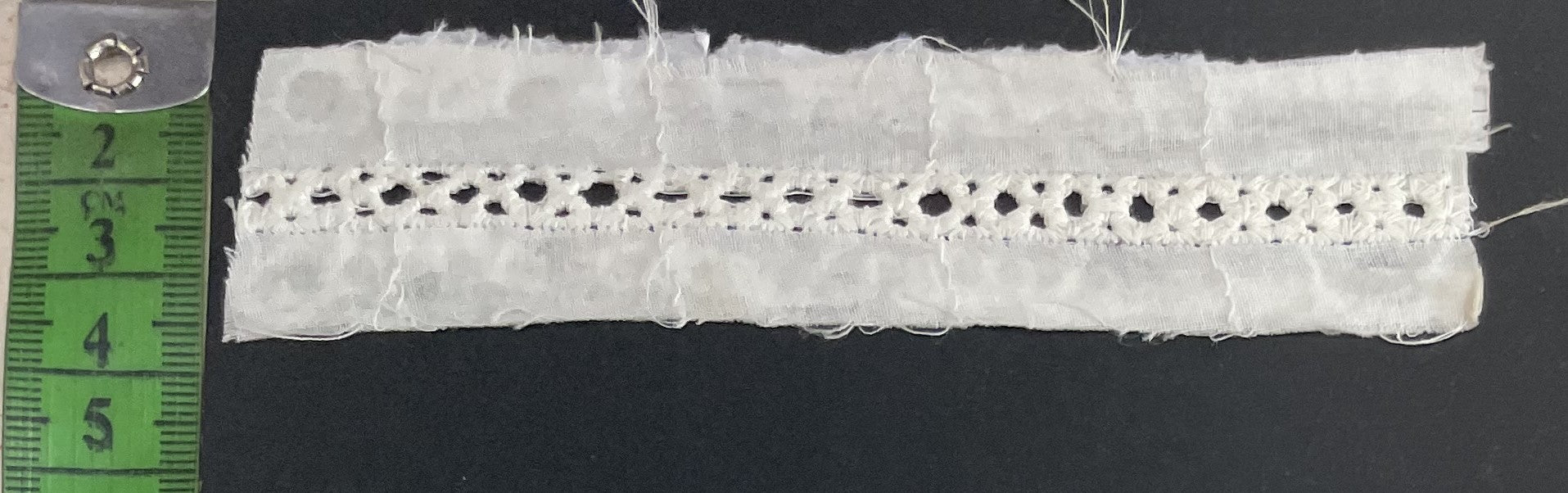 White Cotton Dyeable Schiffli Lace (Sku: S-32)