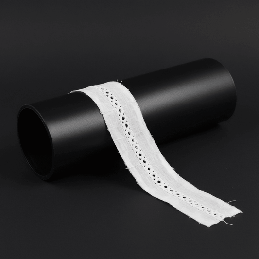 White Cotton Dyeable Schiffli Lace (Width : 1 Inch & Sku: S-32)