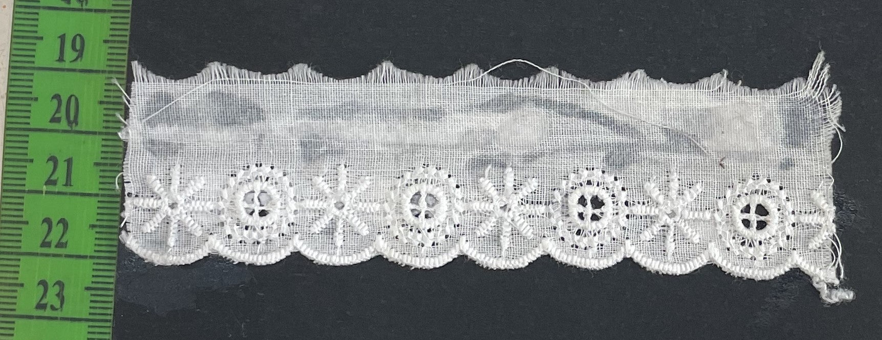 White Cotton Dyeable Schiffli Lace (Sku: S-44)