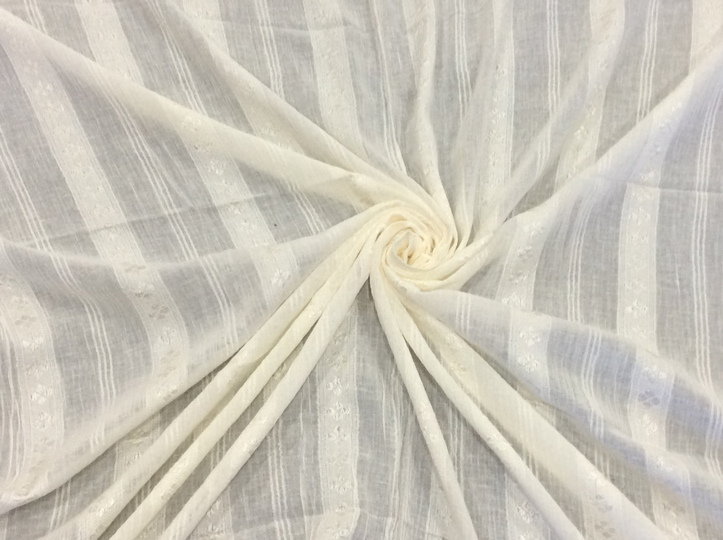 White Cotton Leno Self Dyeable (Sku: S-48)