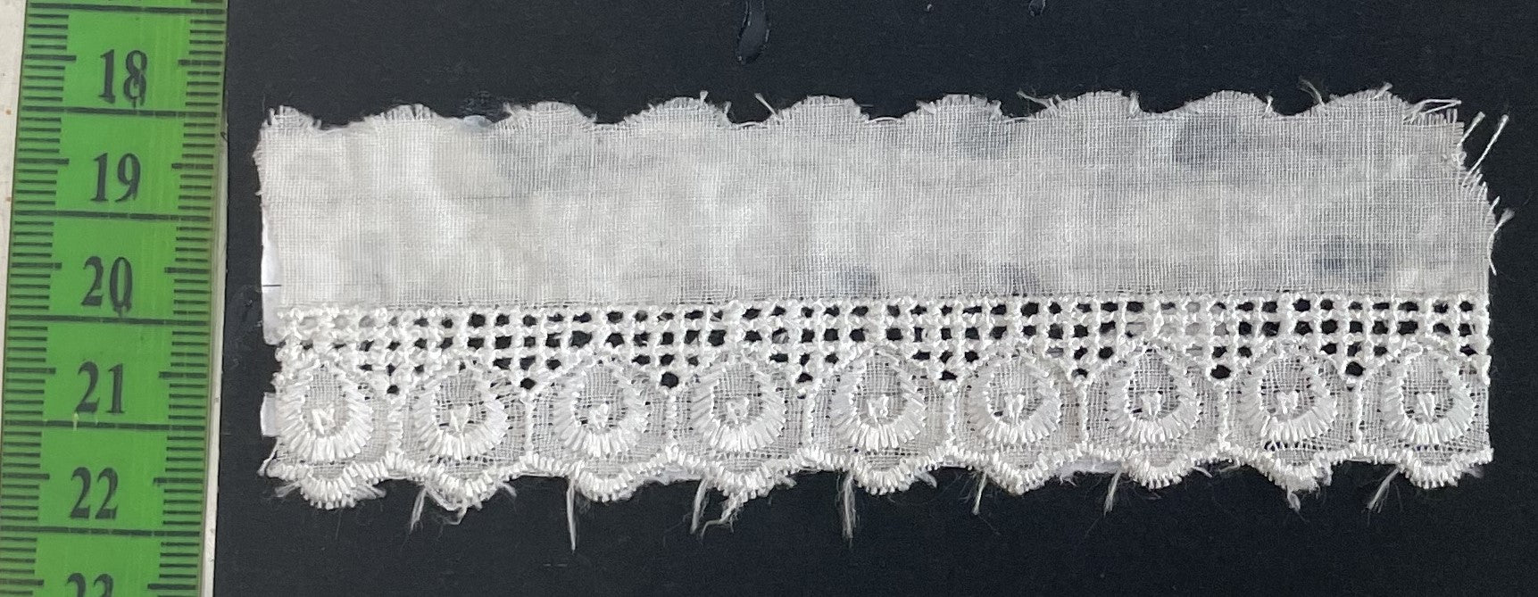 White Cotton Dyeable Schiffli Lace (Sku: S-50)