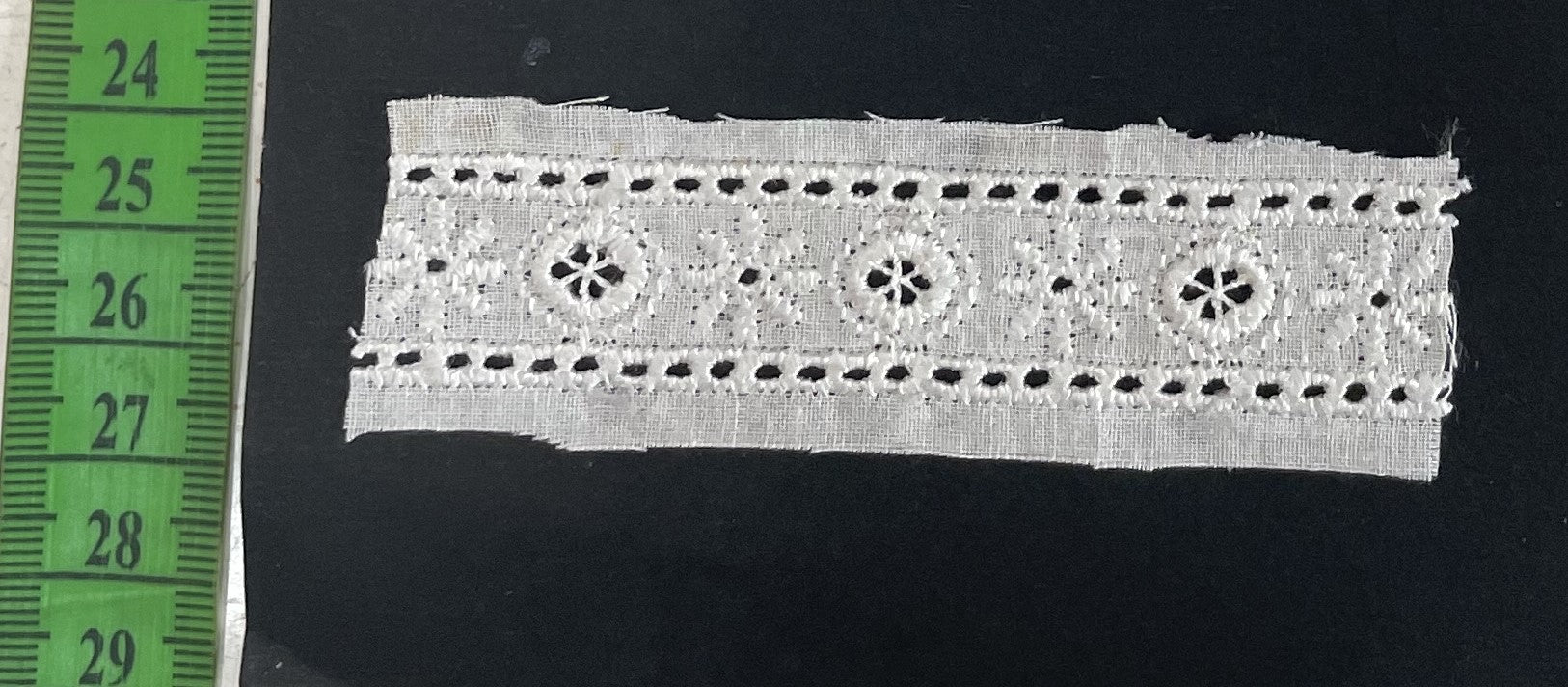 White Cotton Dyeable Schiffli Lace (Sku: S-51)