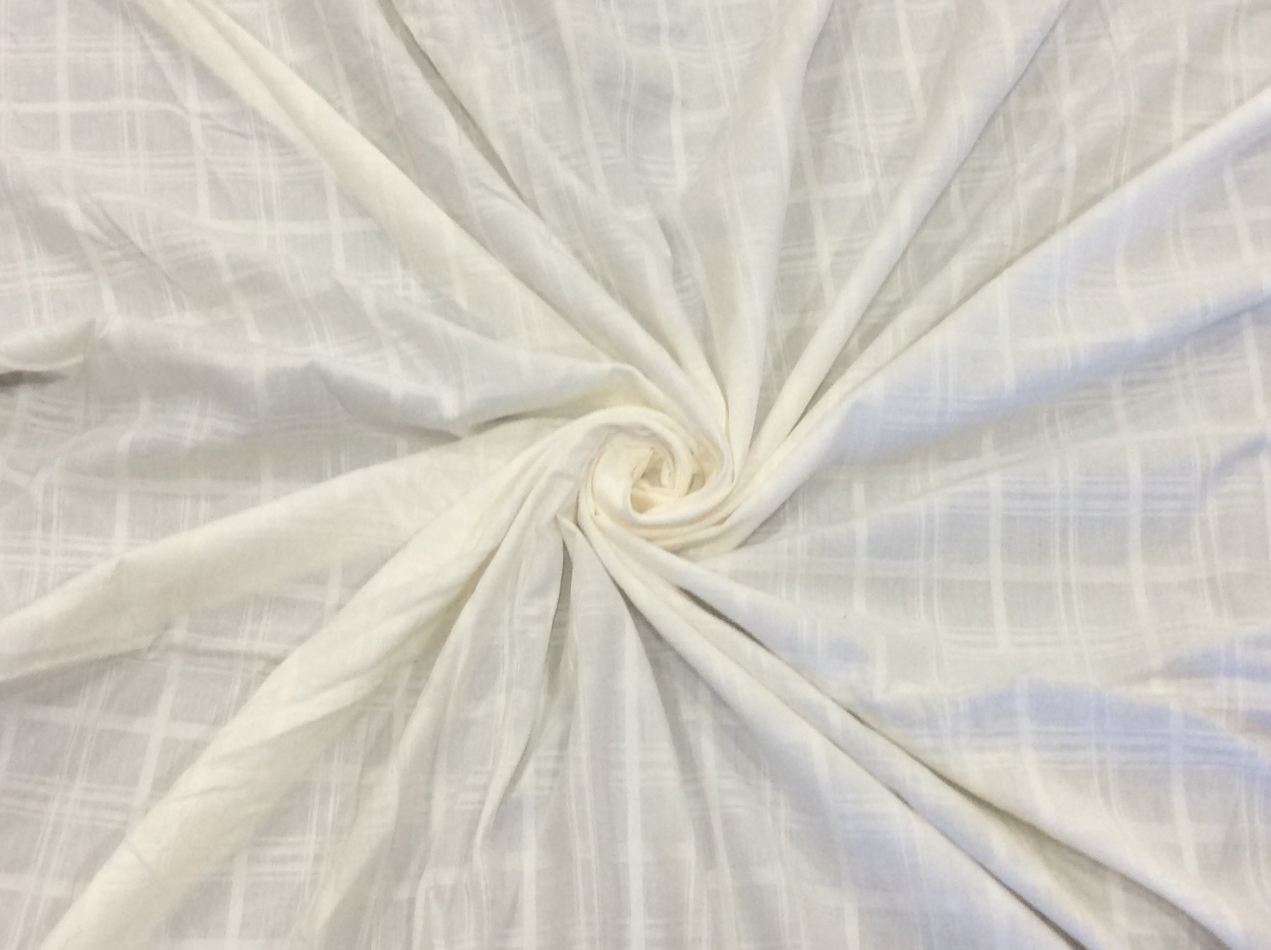 White Cotton Leno Self Dyeable (Sku: S-57)