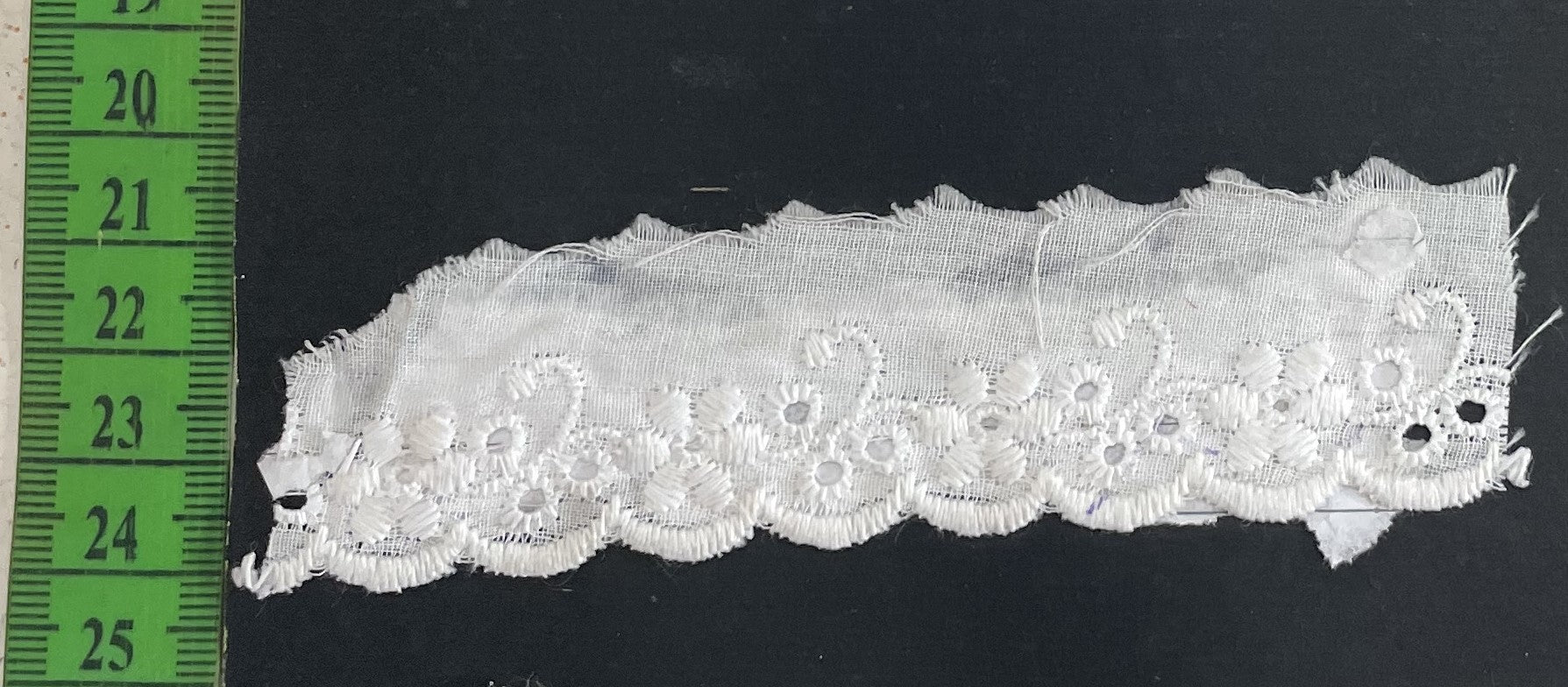 White Cotton Dyeable Schiffli Lace (Sku: S-62)