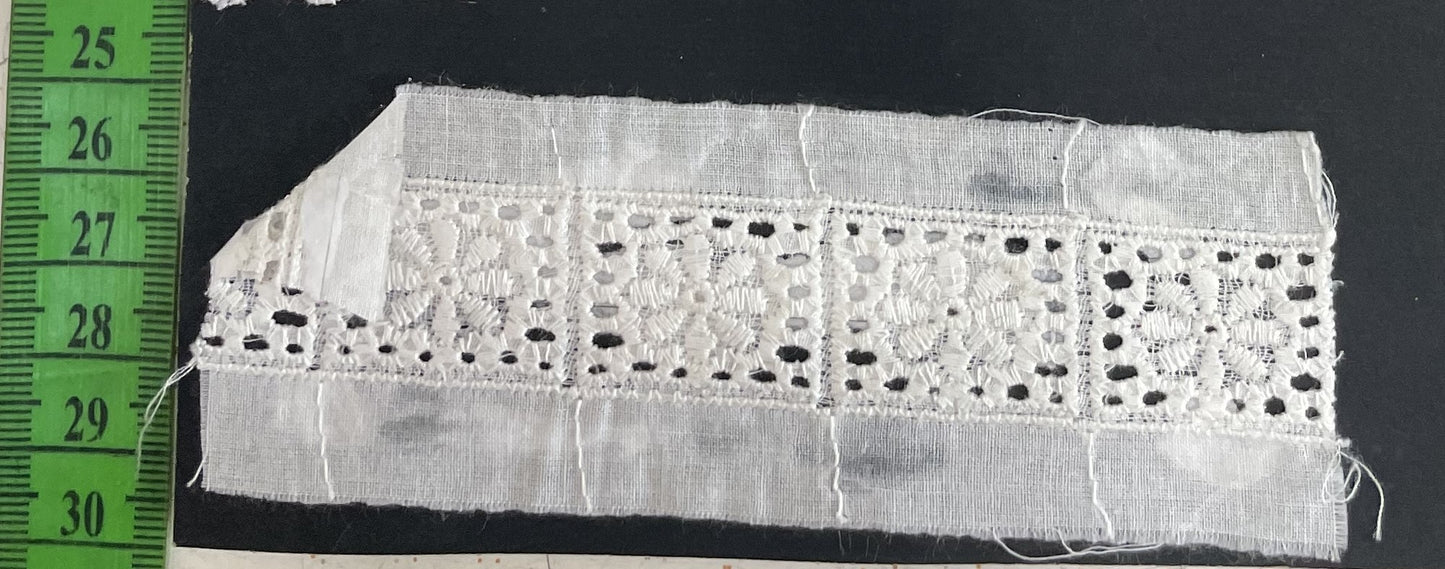 White Cotton Dyeable Schiffli Lace (Sku: S-63)
