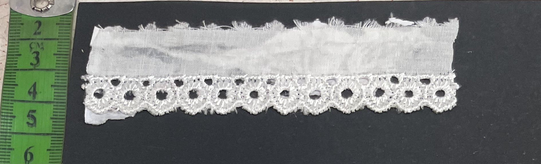 White Cotton Dyeable Schiffli Lace (Sku: S-64)