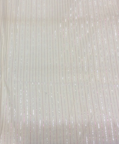 White Cotton Lurex Dyeable (Sku: S-69)