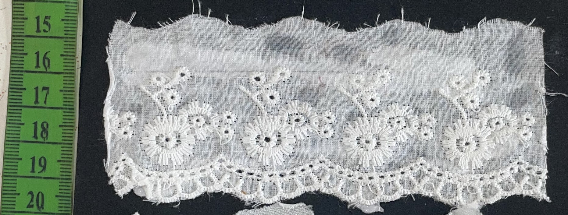 White Cotton Dyeable Schiffli Lace (Sku: S-7)