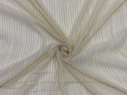 White Cotton Lurex Dyeable (Sku: S-72)