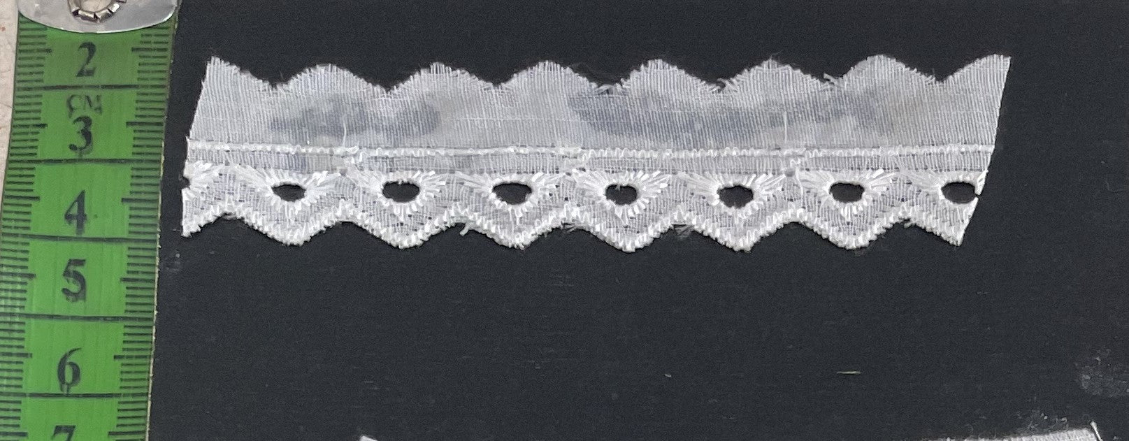 White Cotton Dyeable Schiffli Lace (Sku: S-74)