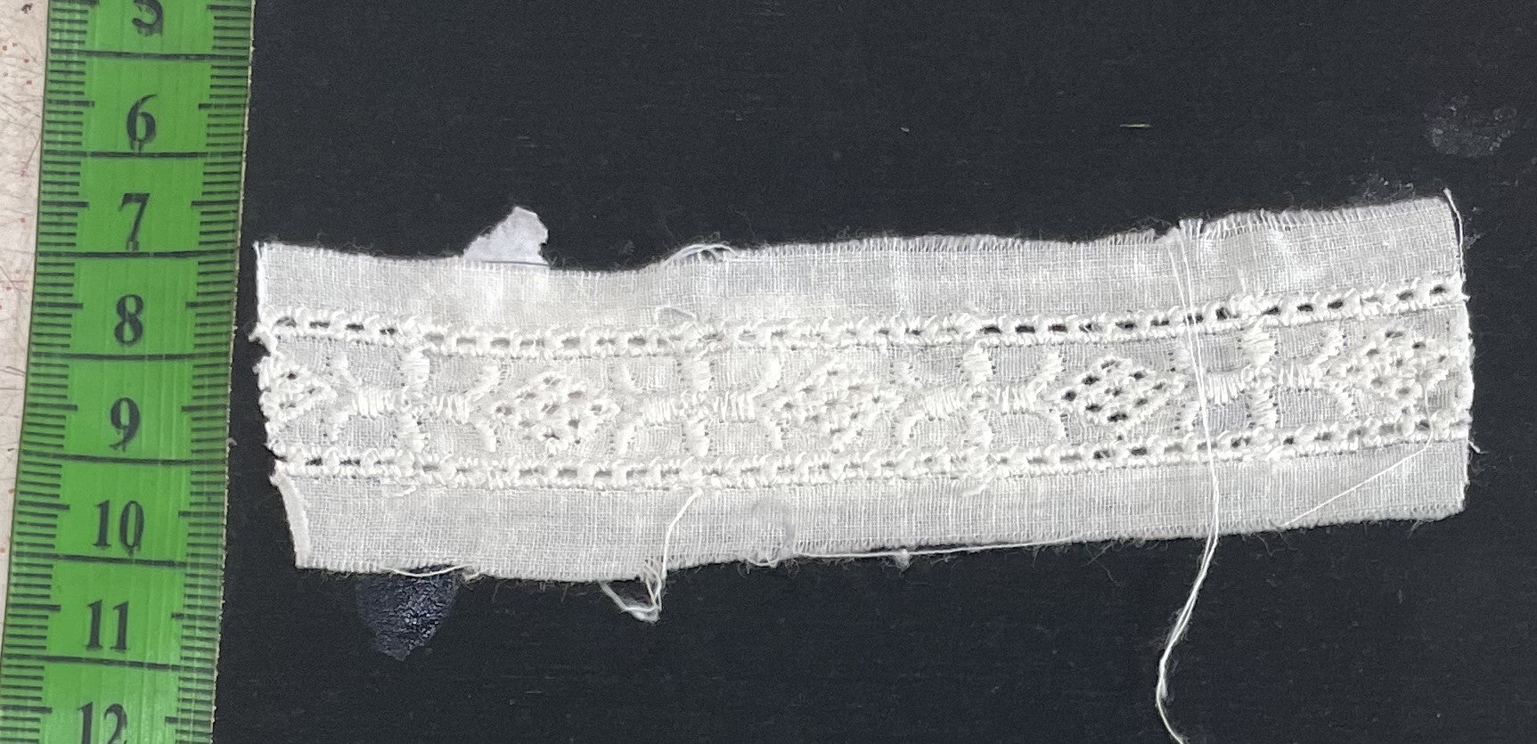 White Cotton Dyeable Schiffli Lace (Sku: S-75)