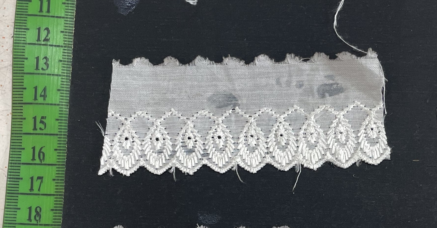 White Cotton Dyeable Schiffli Lace (Sku: S-76)