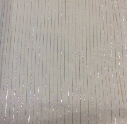 White Cotton Lurex Dyeable (Sku: S-78)