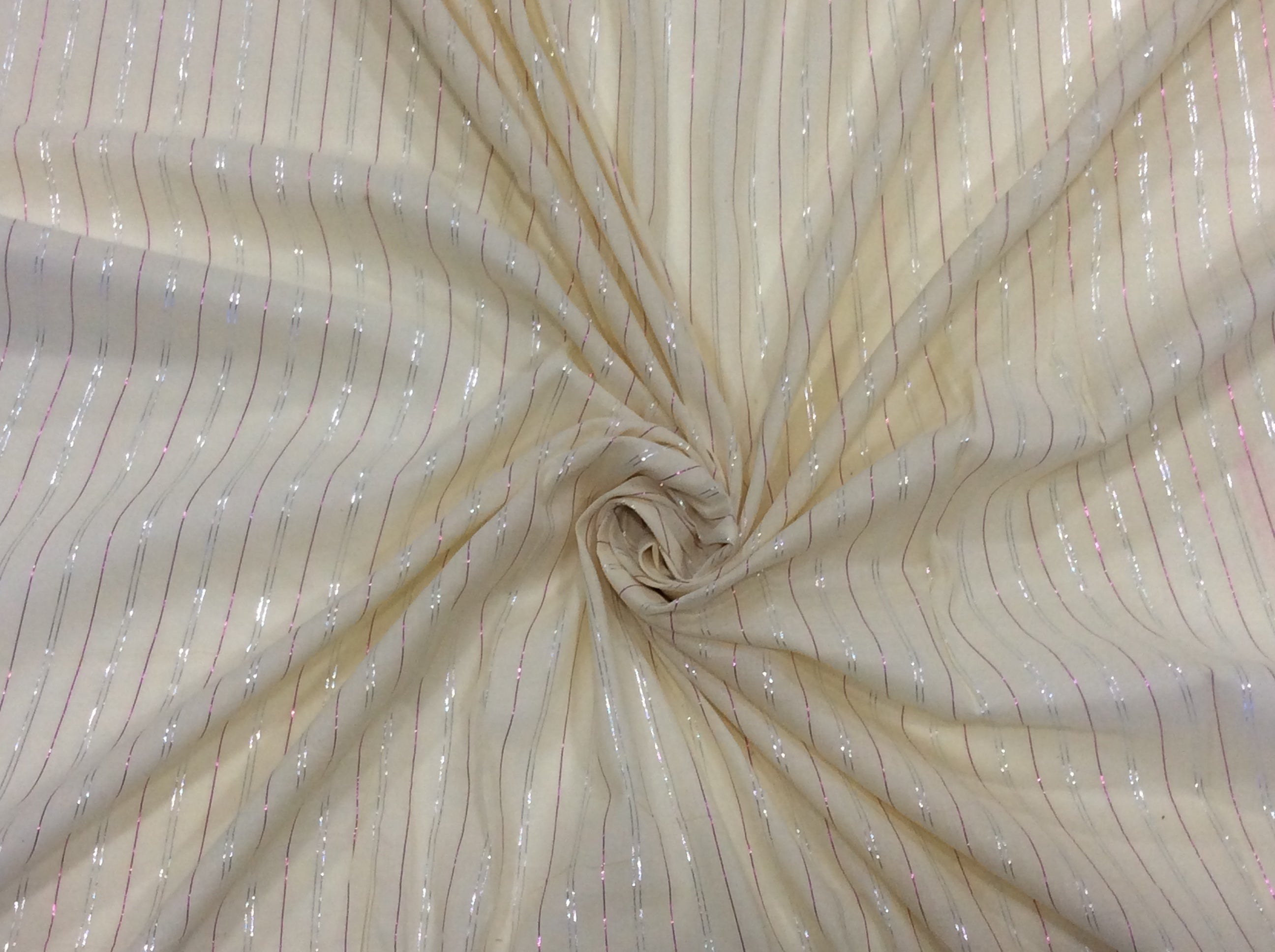 White Cotton Lurex Dyeable (Sku: S-78)