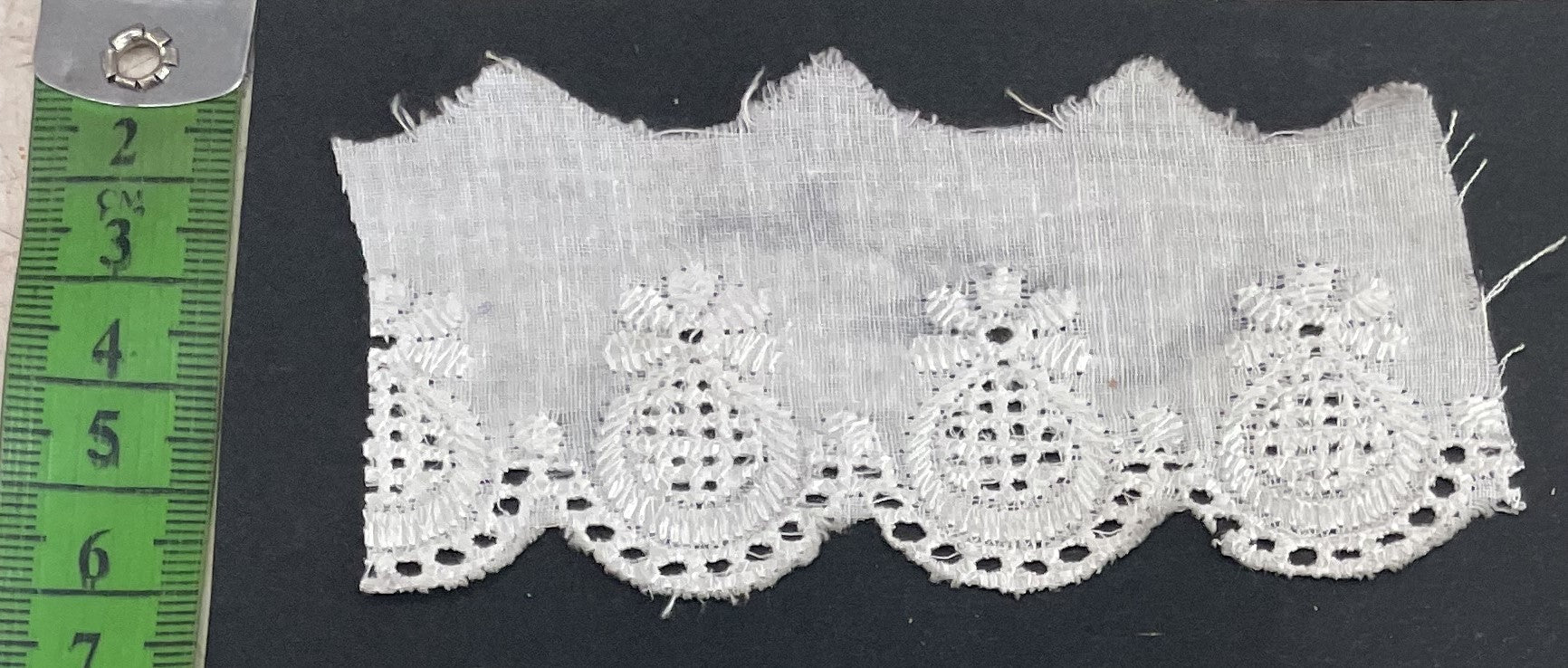 White Cotton Dyeable Schiffli Lace (Sku: S-79)