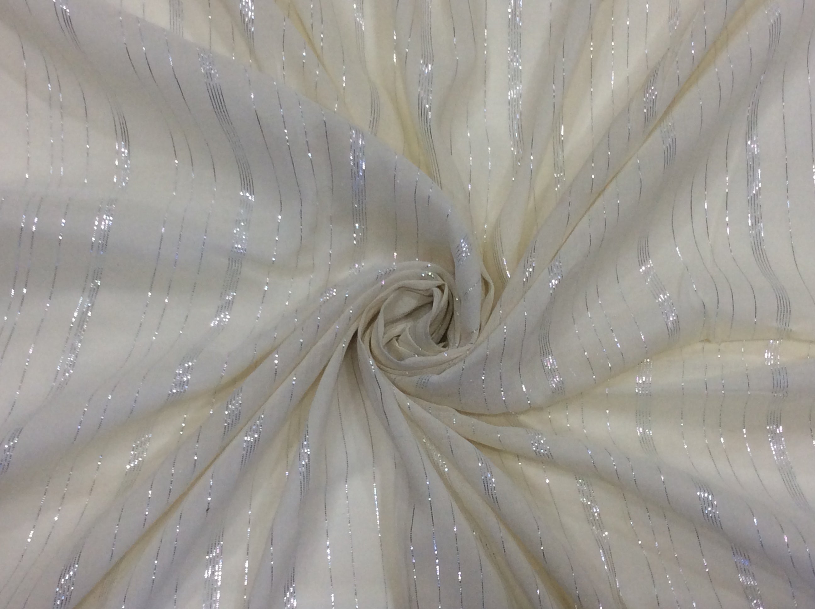 White Cotton Lurex Dyeable (Sku: S-77)