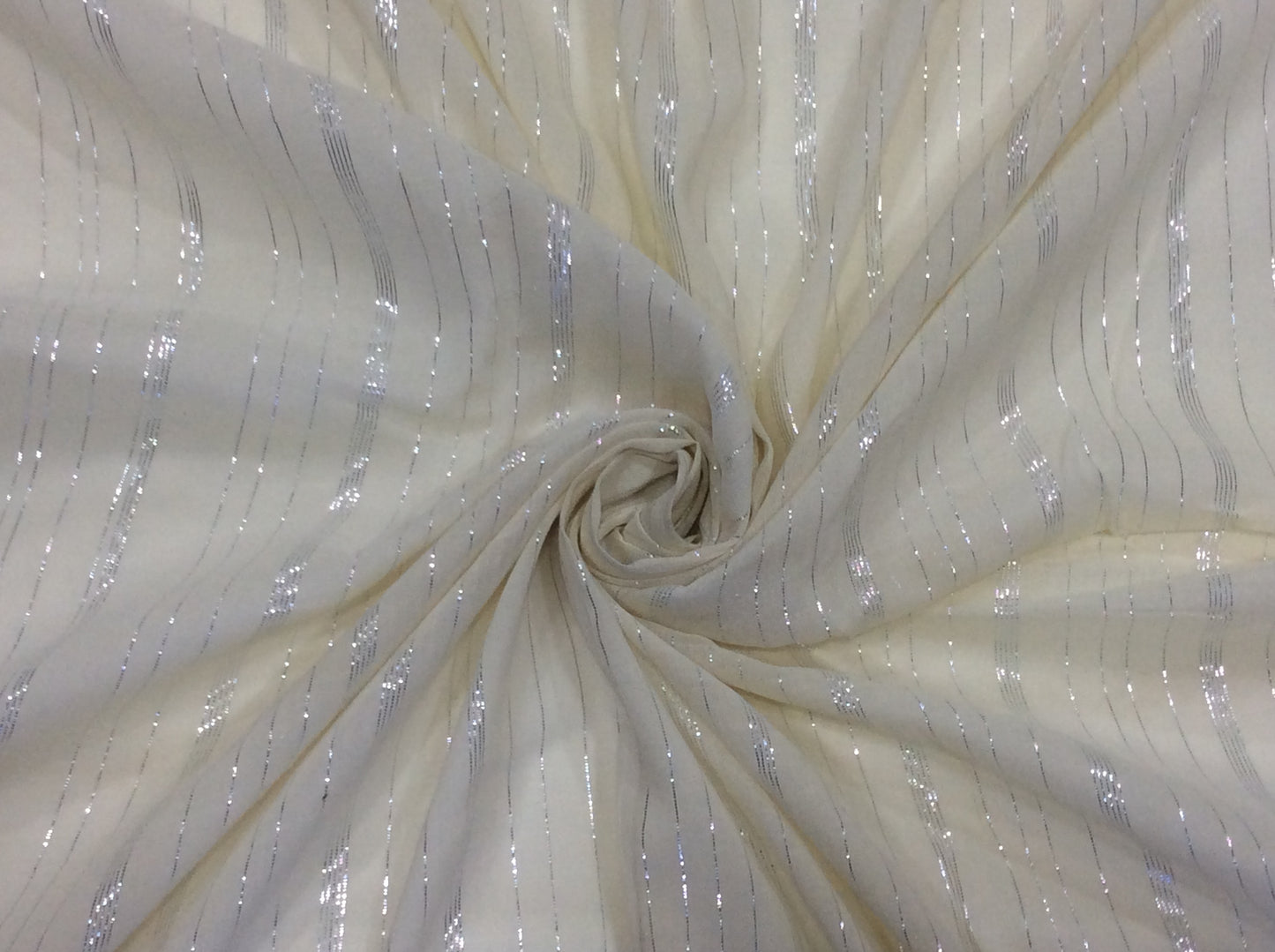 White Cotton Lurex Dyeable (Sku: S-77)