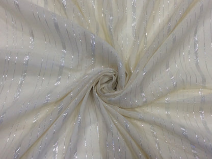 White Cotton Lurex Dyeable (Sku: S-79)