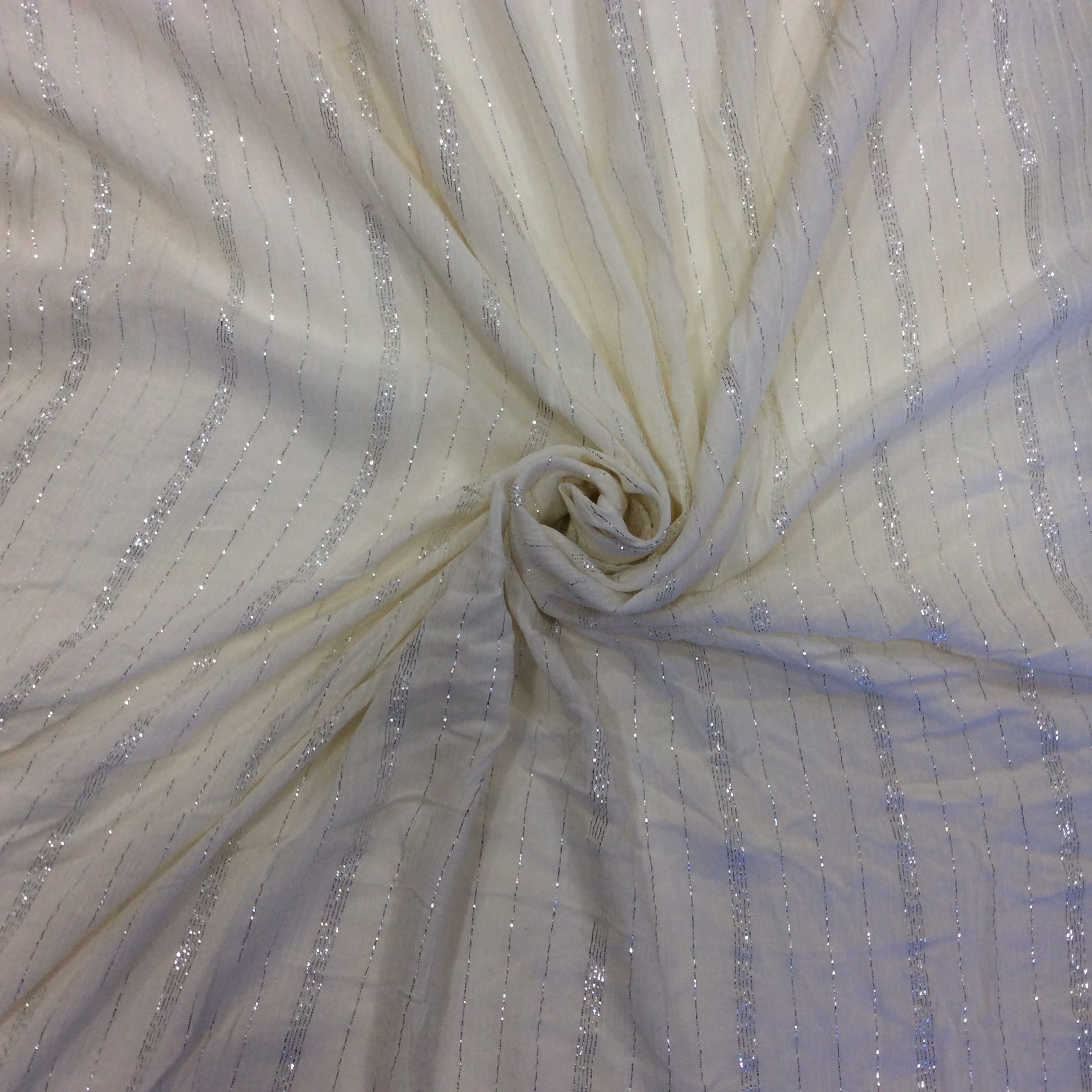 White Cotton Lurex Dyeable (Sku: S-82)