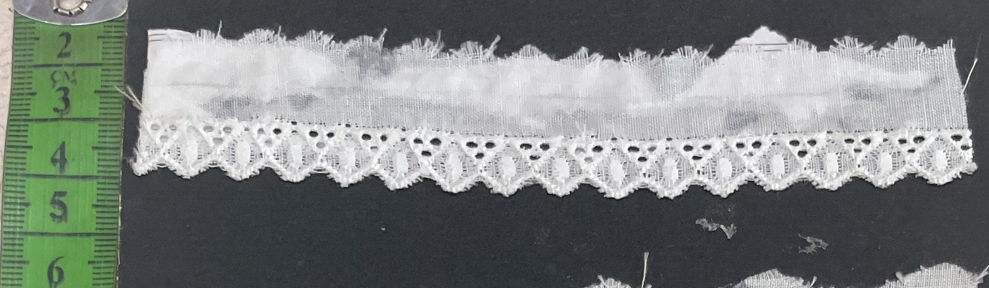 White Cotton Dyeable Schiffli Lace (Sku: S-83)