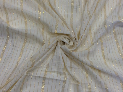 White Cotton Lurex Dyeable (Sku: S-86)
