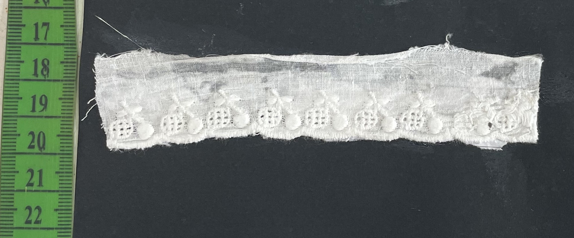 White Cotton Dyeable Schiffli Lace (Sku: S-88)