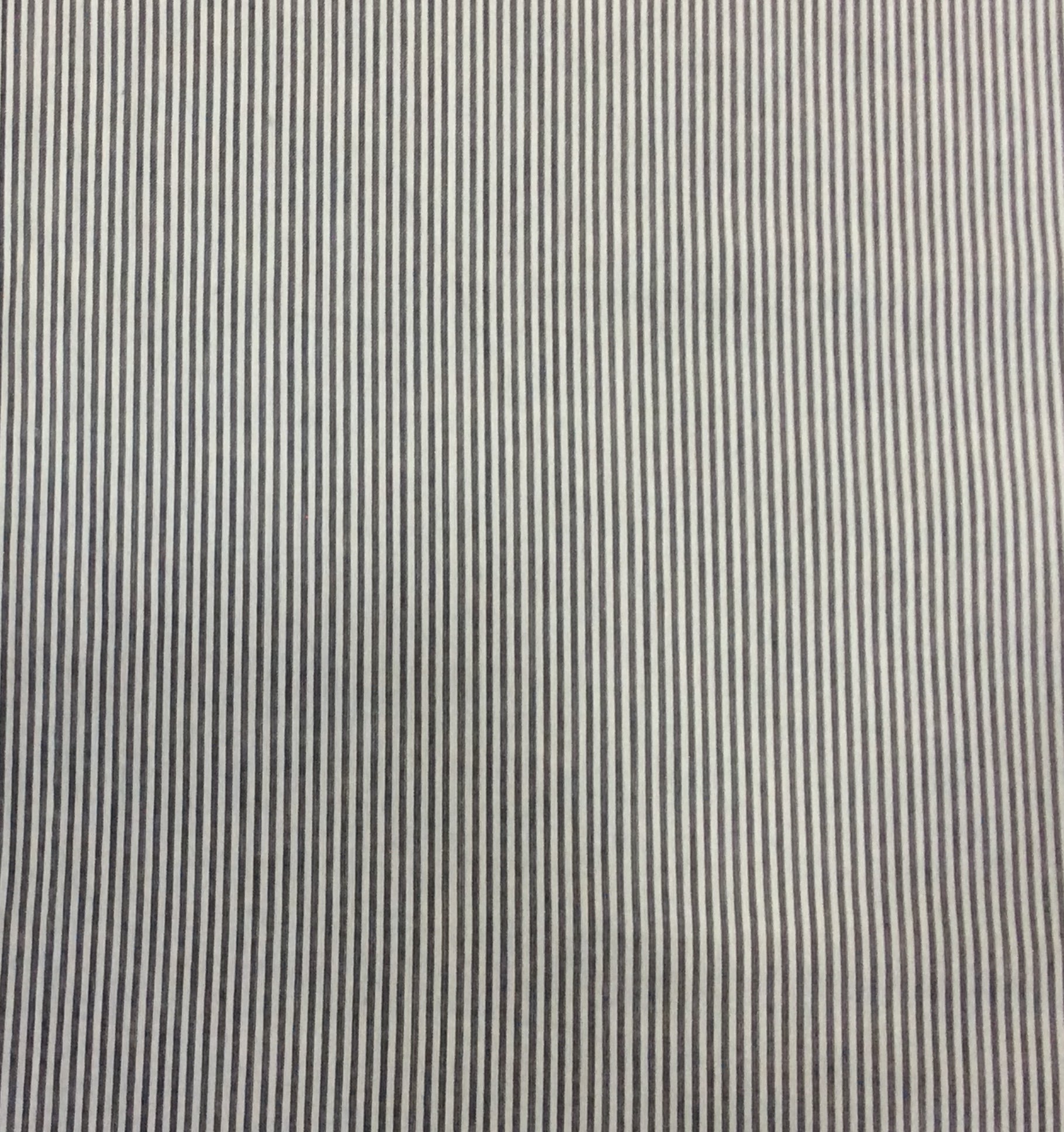 Grey & White Yarn Dyed Cotton Pinstripe For Shirting