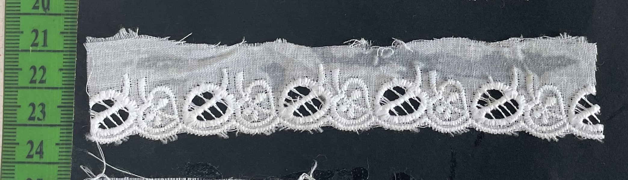 White Cotton Dyeable Schiffli Lace (Sku: S-93)