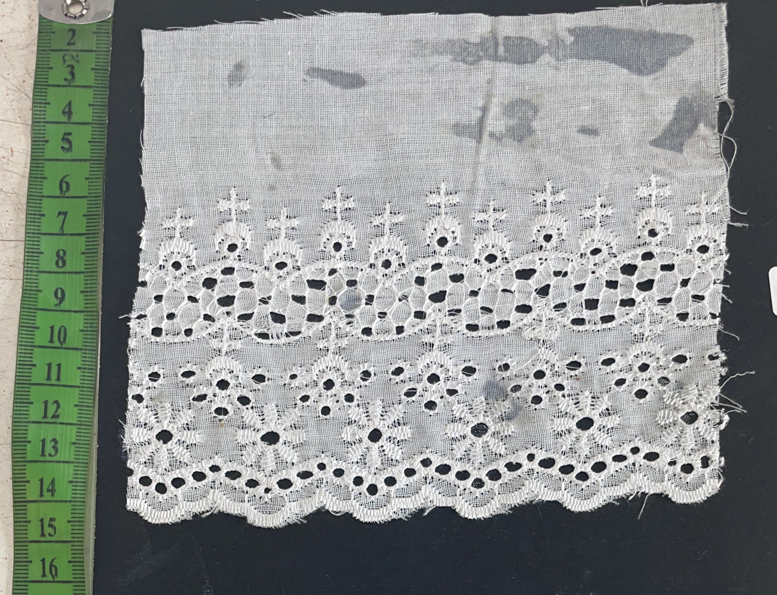 White Cotton Dyeable Schiffli Lace (Sku: S-99)