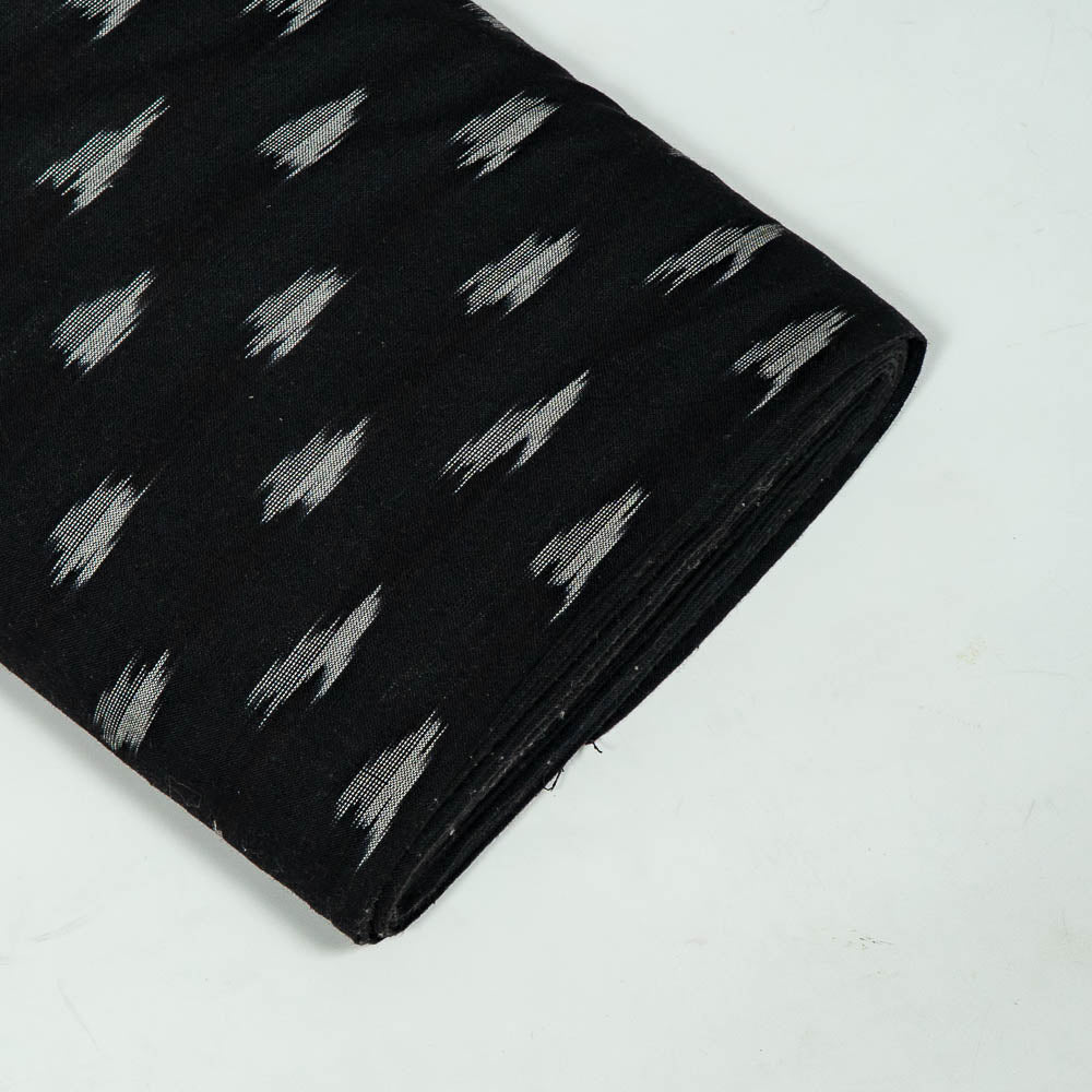 Black & White Cotton Handloom Woven Ikat (Sku: I-22)