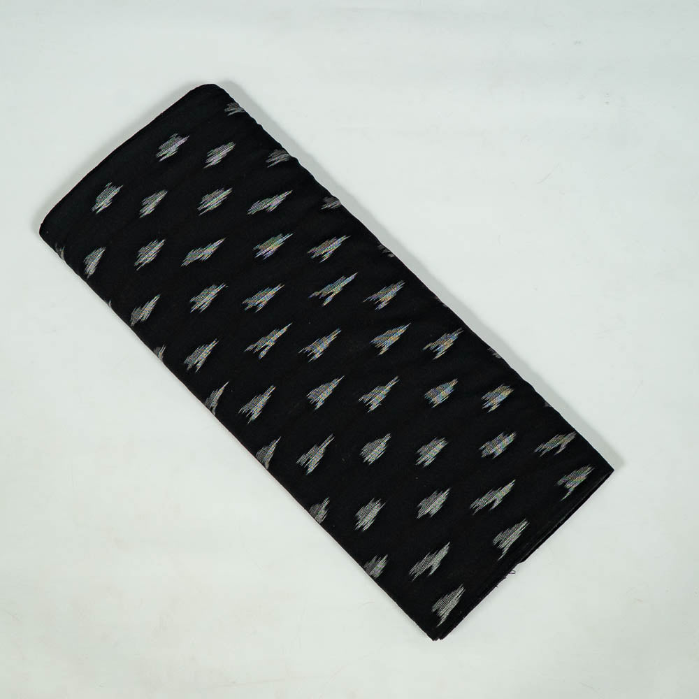 Black & White Cotton Handloom Woven Ikat (Sku: I-22)