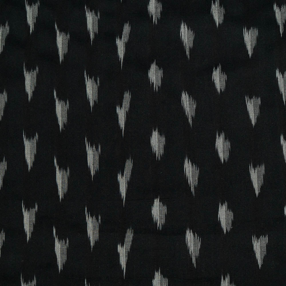 Black & White Cotton Handloom Woven Ikat (Sku: I-22)