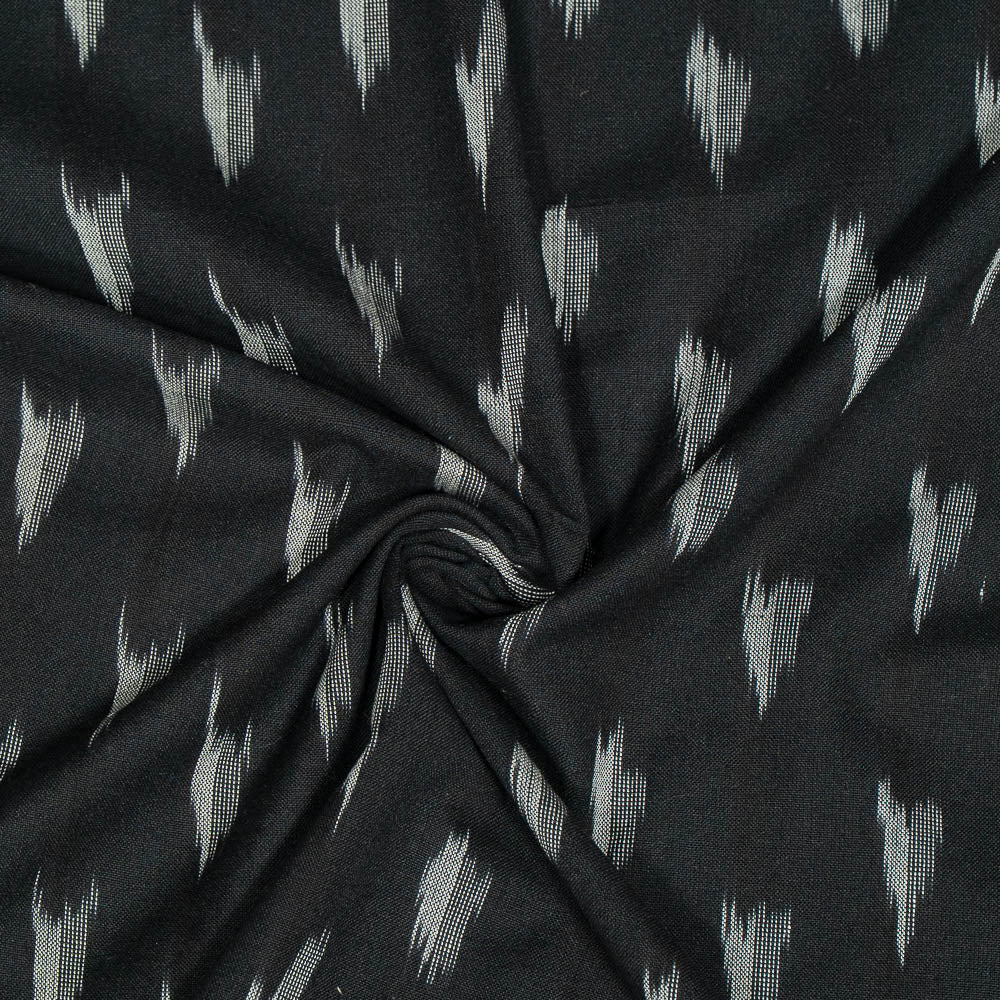 Black & White Cotton Handloom Woven Ikat (Sku: I-22)