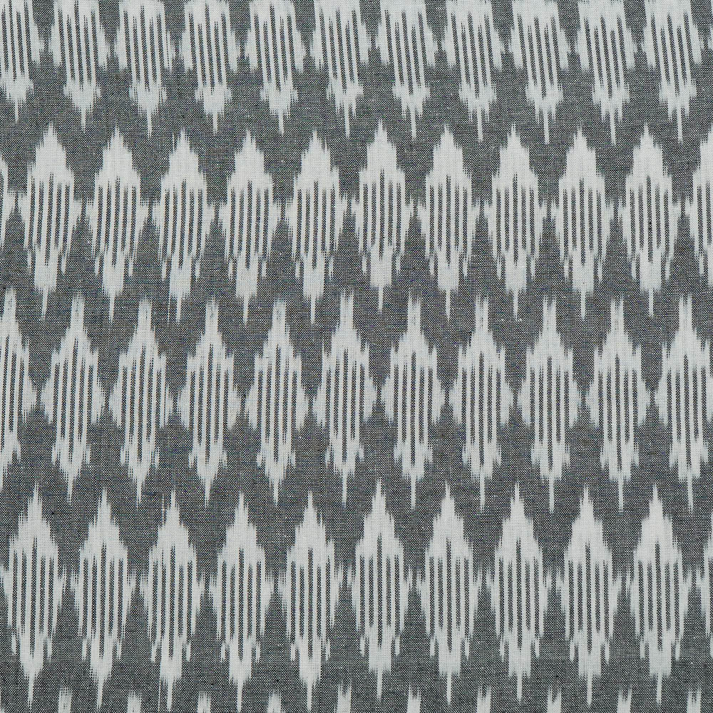 White & Grey Cotton Handloom Ikat (SKU: I-731)