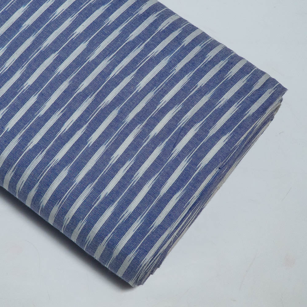Blue & White Cotton Handloom Ikat (SKU: I-795)